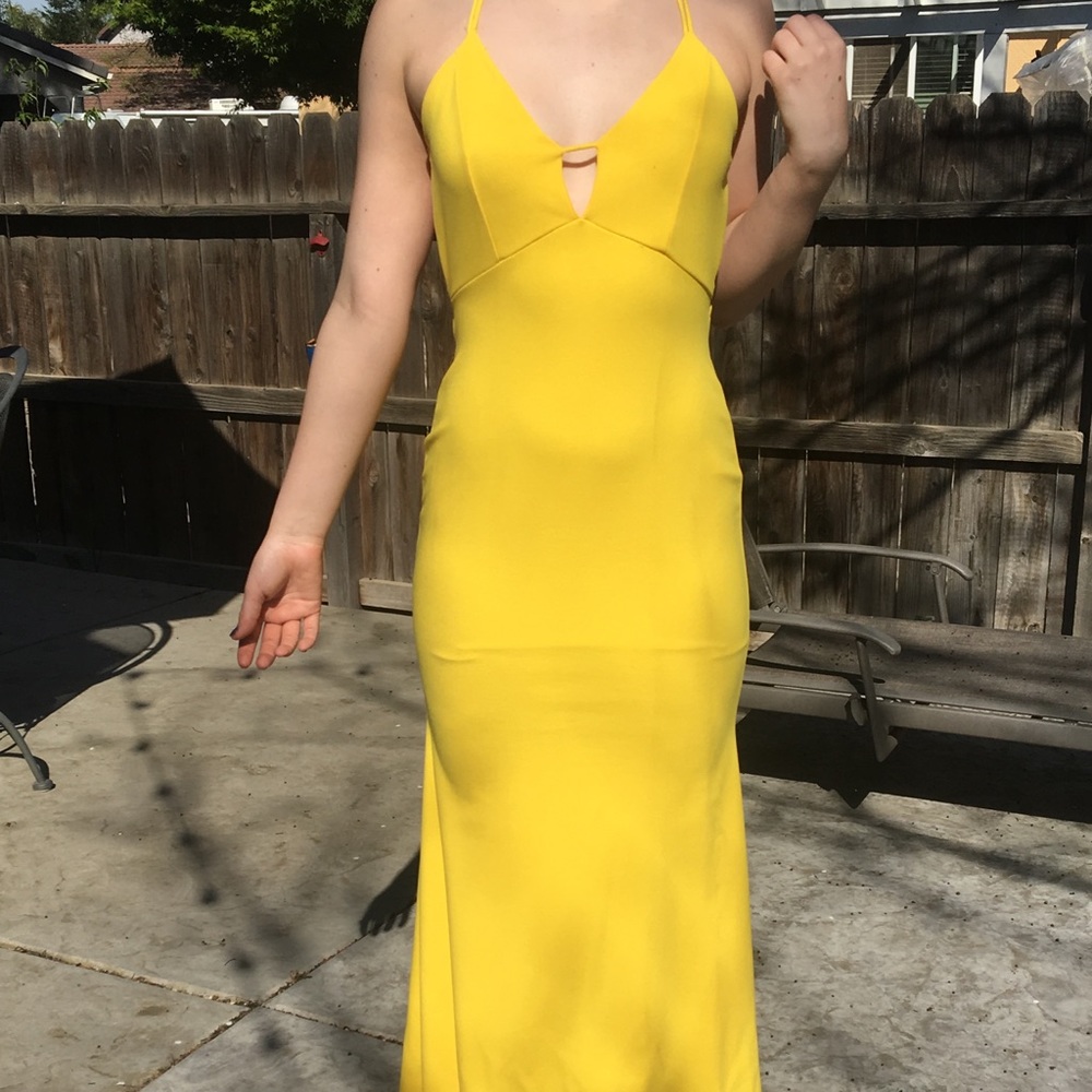 yellow prom dress